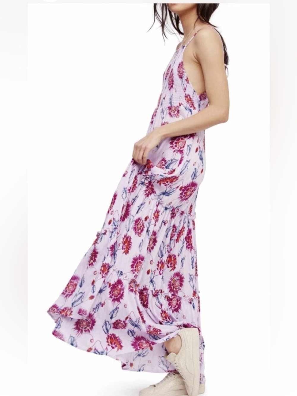 Free People Intimately Garden Party Lavender Boho Floral Maxi Dress Size small